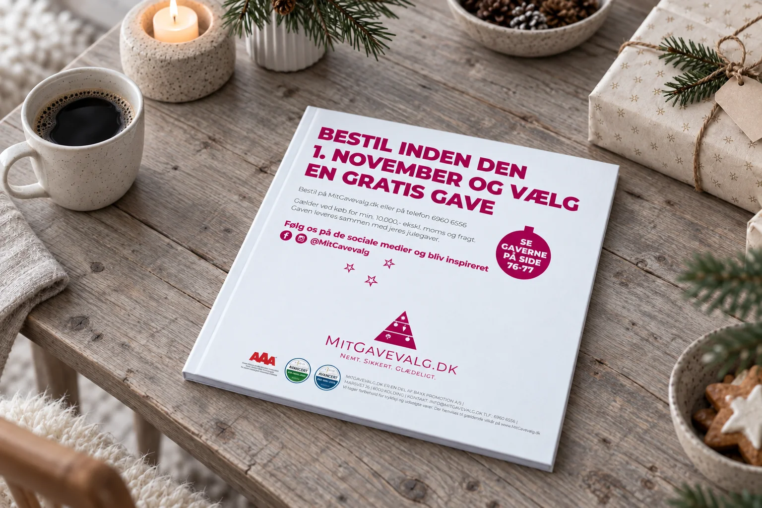MitGavevalg julegavekatalog 2020 — bagside